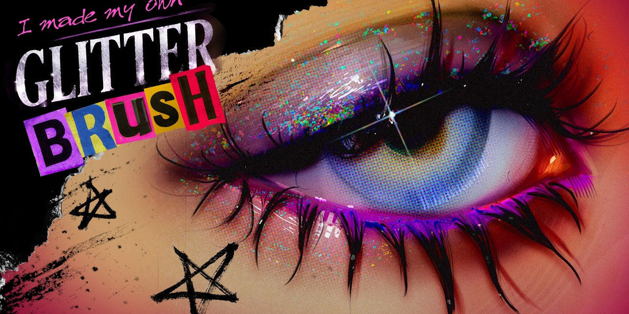 ART JOURNAL | HOW TO DRAW AN EYE + GLITTER BRUSH