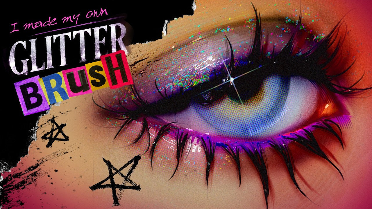 ART JOURNAL | HOW TO DRAW AN EYE + GLITTER BRUSH