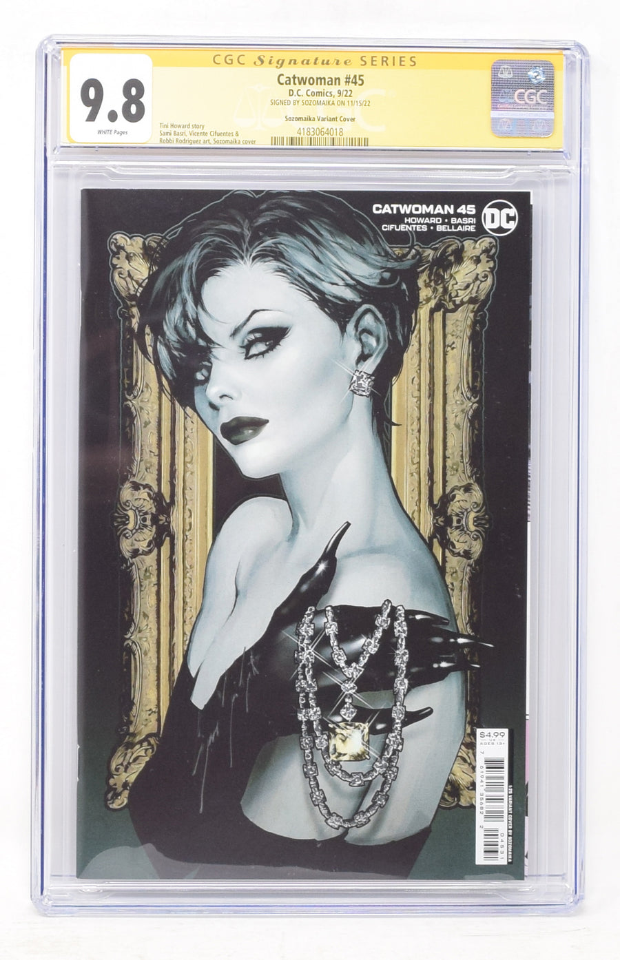 Catwoman #45 C 1:25 Sozomaika Card Stock Variant (07/19/2022) DC CGC SS Remarked 9.8