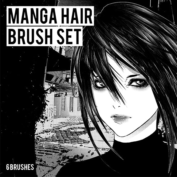 MANGA HAIR BRUSH SET | CLIP STUDIO PAINT