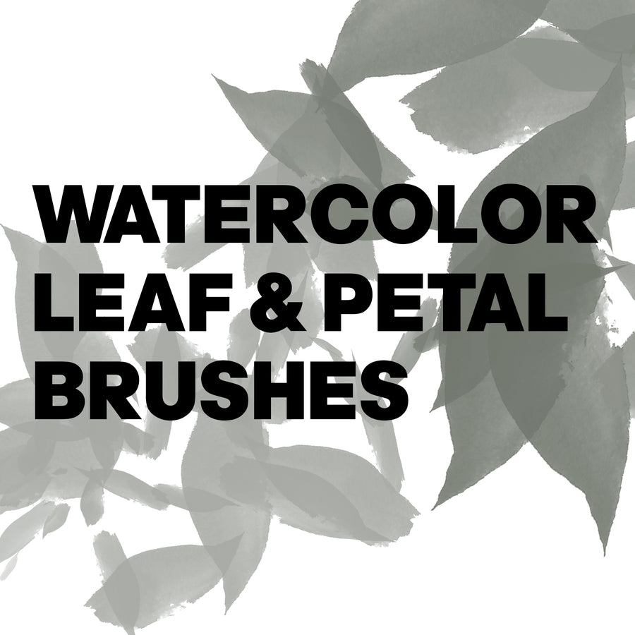 WATERCOLOR LEAF AND PETAL BRUSHES | PHOTOSHOP